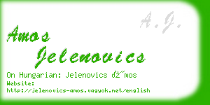amos jelenovics business card
